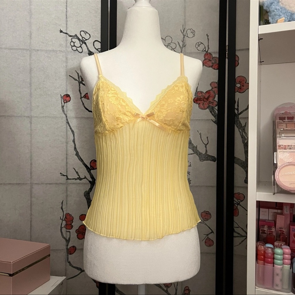 Sunny Yellow Lace Camisole